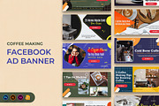 Coffee Making Facebook Ad Banners, a Social Media Template by 3djagan (Thumbnail 1 of 11)