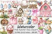 Pink Easter Day Clipart, an Illustration by Design Market (Thumbnail 1 of 3)
