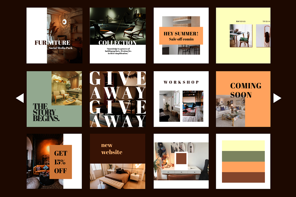 Furniture Social Media Pack, a Social Media Template by RedRiver Studio (Photo 1 of 8)