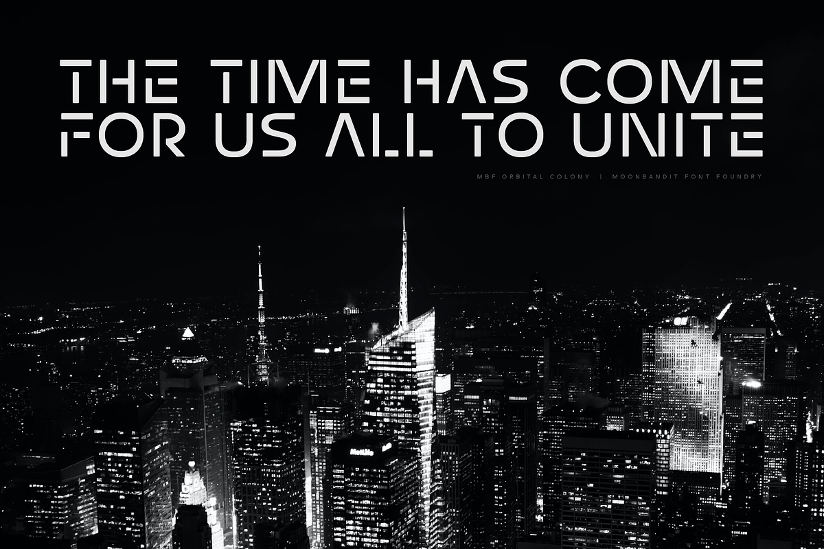 MBF Orbital Colony - Futuristic font, a Sans Serif Font by MoonBandit (Photo 5 of 5)