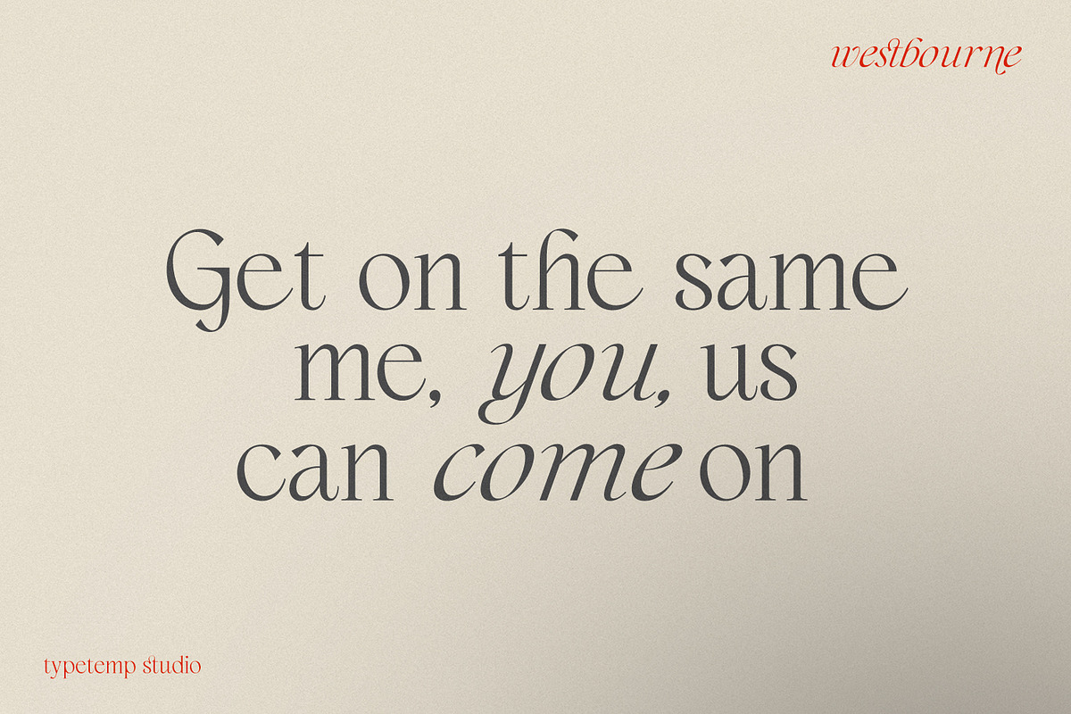 Westbourne - Modern Serif Typeface, a Serif Font by Typetemp Studio (Photo 9 of 17)