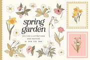 Spring Floral Vector Illustrations, a Decorative Illustration by Emma Webb Studio (Thumbnail 1 of 9)