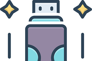 Flash drive color icon, a Duotone Icon by Creative priyanka