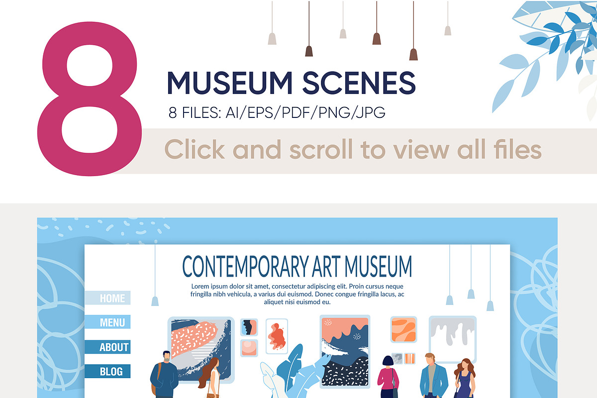 Museum Vector Scenes, an Animal Illustration by Tera Vector (Photo 2 of 2)