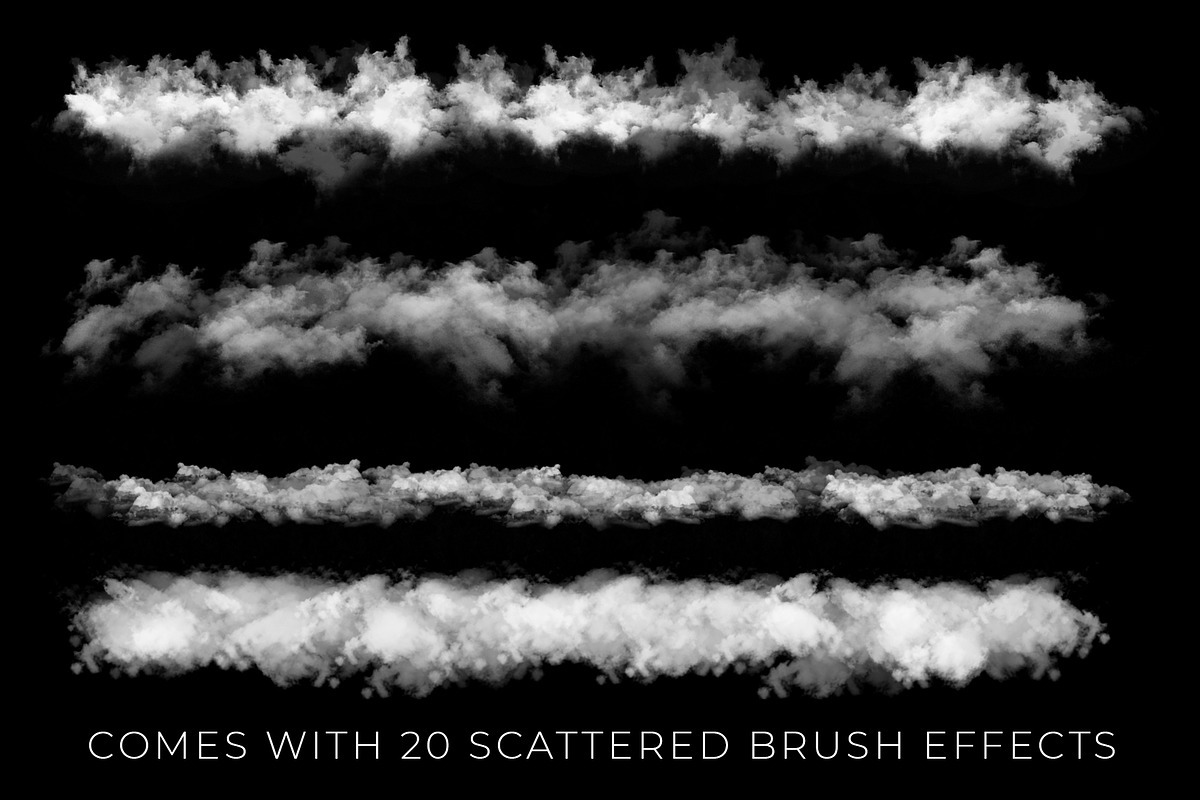 40 Cloud Brushes for Photoshop, a Brush Add-On by Dene Studios (Photo 8 of 13)