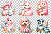 Easter Cute Clipart, an Illustration by DreamCafeArt (Thumbnail 2 of 6)