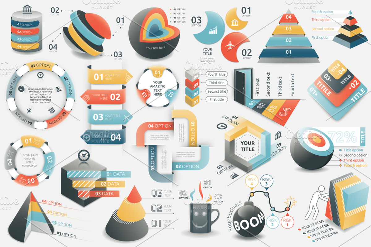 3D Infographic Bundle, a Presentation Template by Infographic Paradise (Photo 2 of 3)
