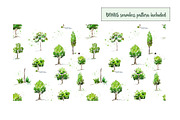 Hand Painted Watercolor Trees, an Illustration by Inksnthings (Thumbnail 4 of 4)