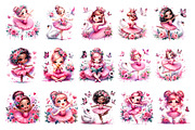 Watercolor Pink Ballerina Clipart, a Person Illustration by Creative Arslan (Thumbnail 2 of 10)