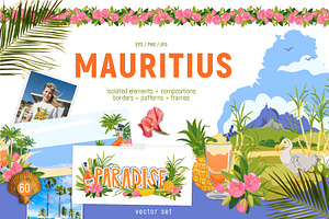 Mauritius. Vector set, an Illustration by Tata Pilip