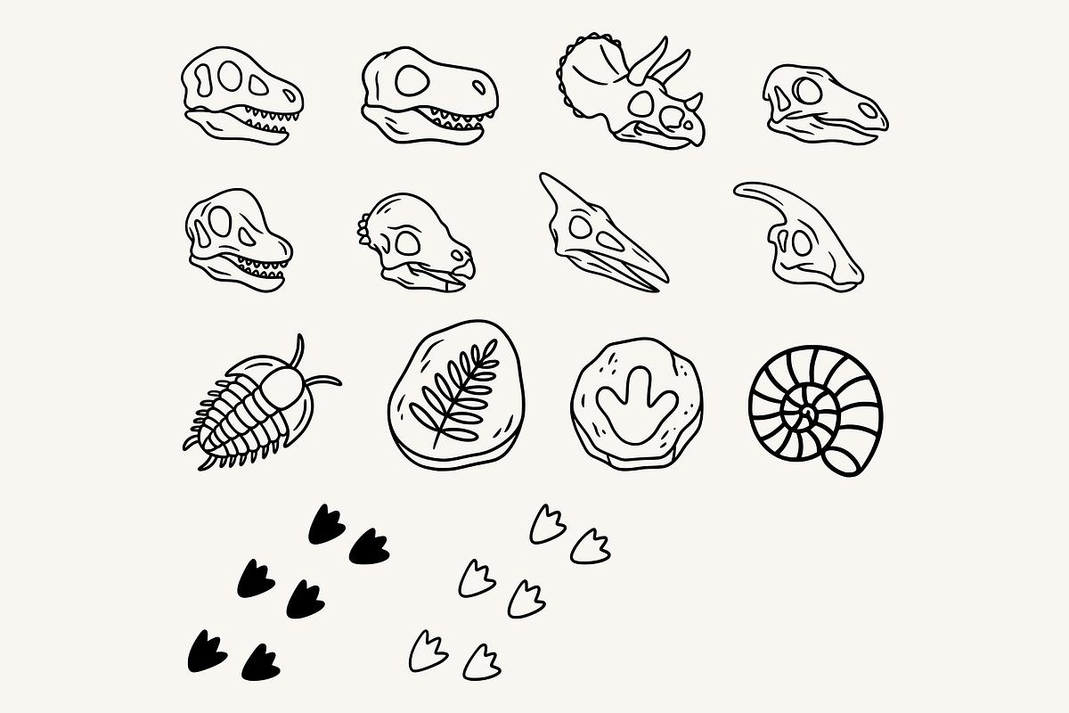 Cute Dinosaur Line Art Illustration, an Animal Illustration by Kusumaillustration (Photo 5 of 9)