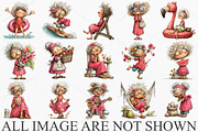 Funny Grandma Summer Clipart, a Seasonal Illustration by Canvas Craft (Thumbnail 4 of 7)