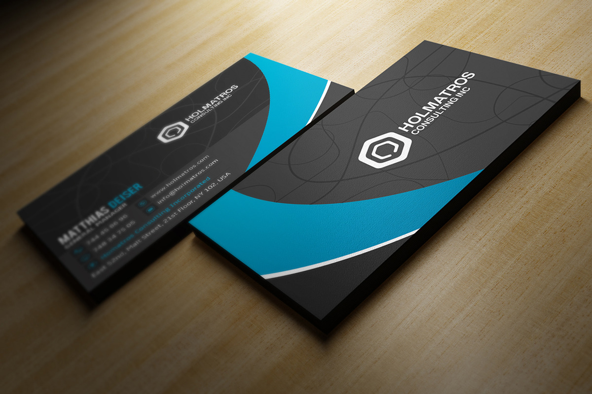 Modern Grey Business Card, a Business Card Template by Marvel (Photo 2 of 3)