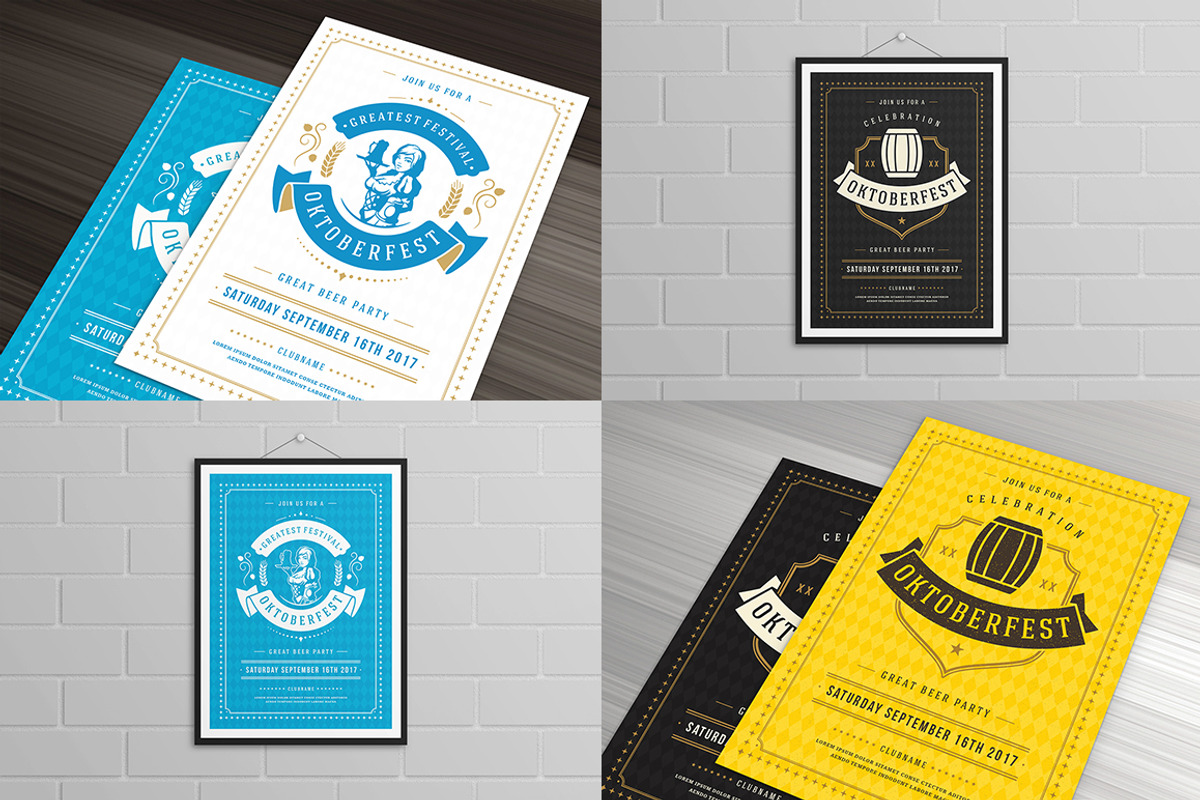Oktoberfest vintage badges & labels, a Branding & Logo Template by Vasya Kobelev (Photo 24 of 25)