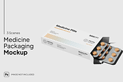 Medicine Pills Box Mockup, a Packaging Mockup by graphicsauce (Thumbnail 1 of 4)