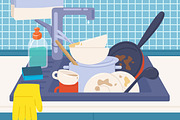 Dirty kitchenware, an Object Illustration by Good Studio (Thumbnail 2 of 4)