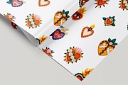 Mexican hearts seamless patterns, a Pattern Graphic by Good Studio (Thumbnail 9 of 13)