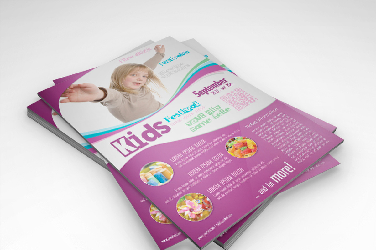Kids Festival Flyer Template, a Flyer Template by don_2mba (Photo 4 of 5)