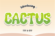Cactus - Cartoon Font Types, a Font by KiddoGlyphs Studio (Thumbnail 1 of 3)