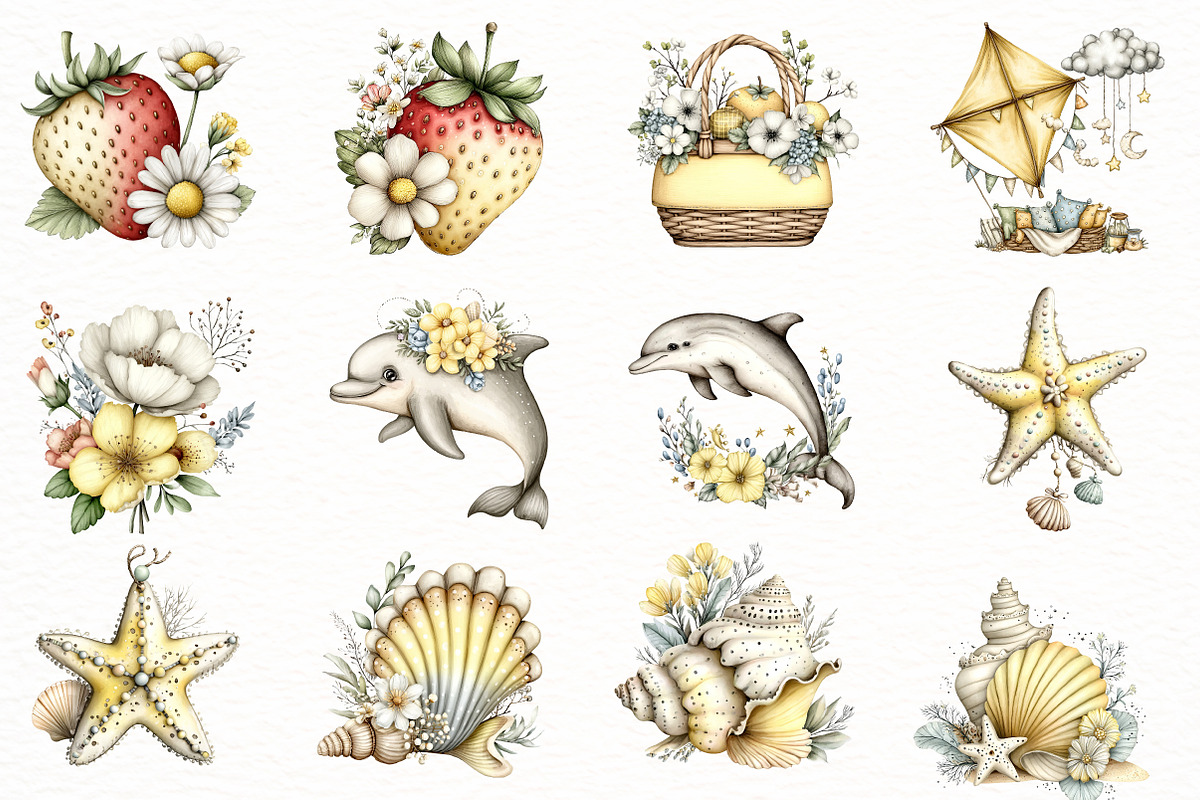 Whimsical Summer clipart, an Illustration by Designworld (Photo 2 of 5)