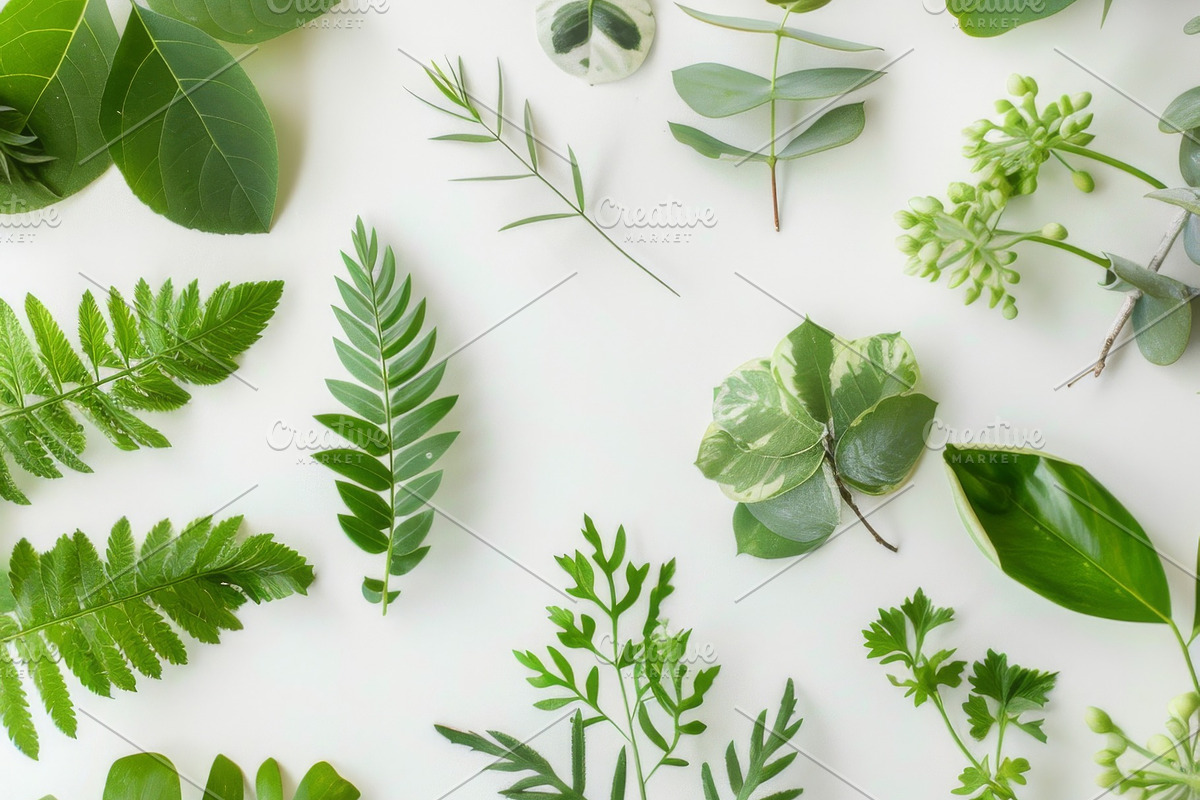 99 Frames of green leaves, a Nature Photo by Handmadefont (Photo 72 of 100)