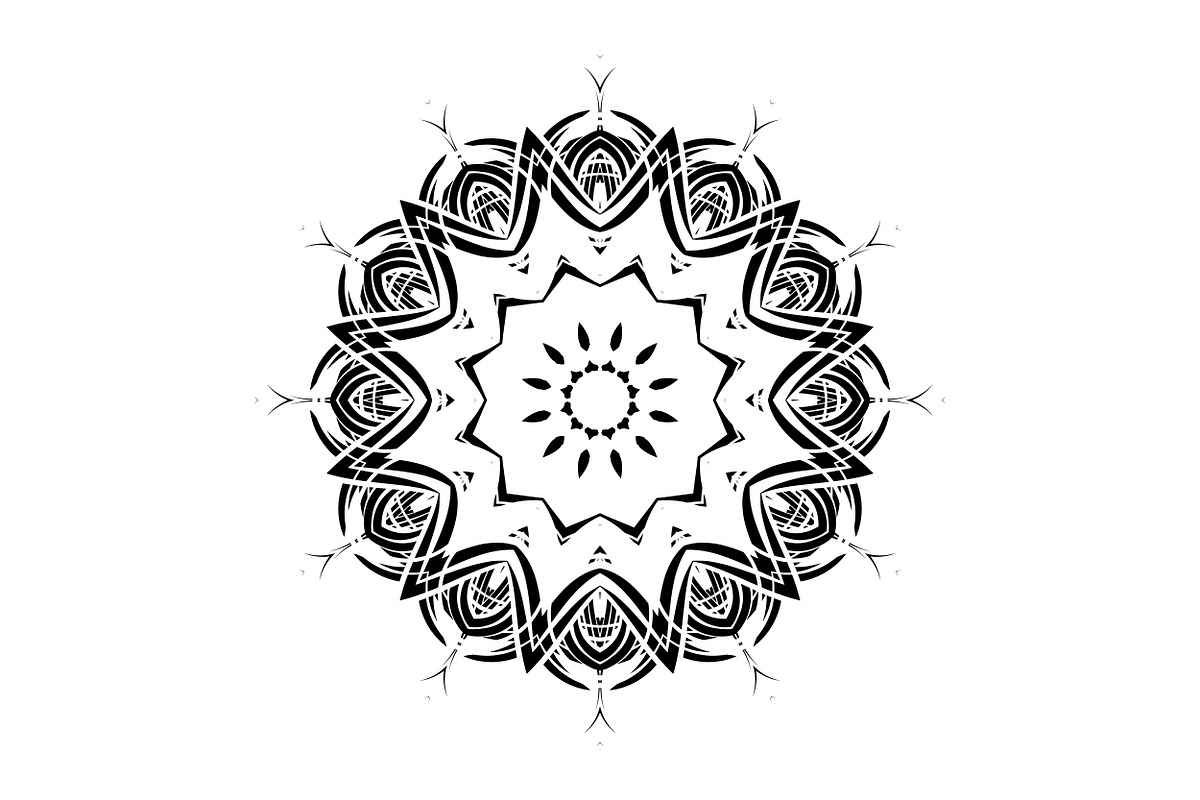 Modern Black and White Mandala Pack, a Decorative Illustration by NJ Himel (Photo 30 of 101)