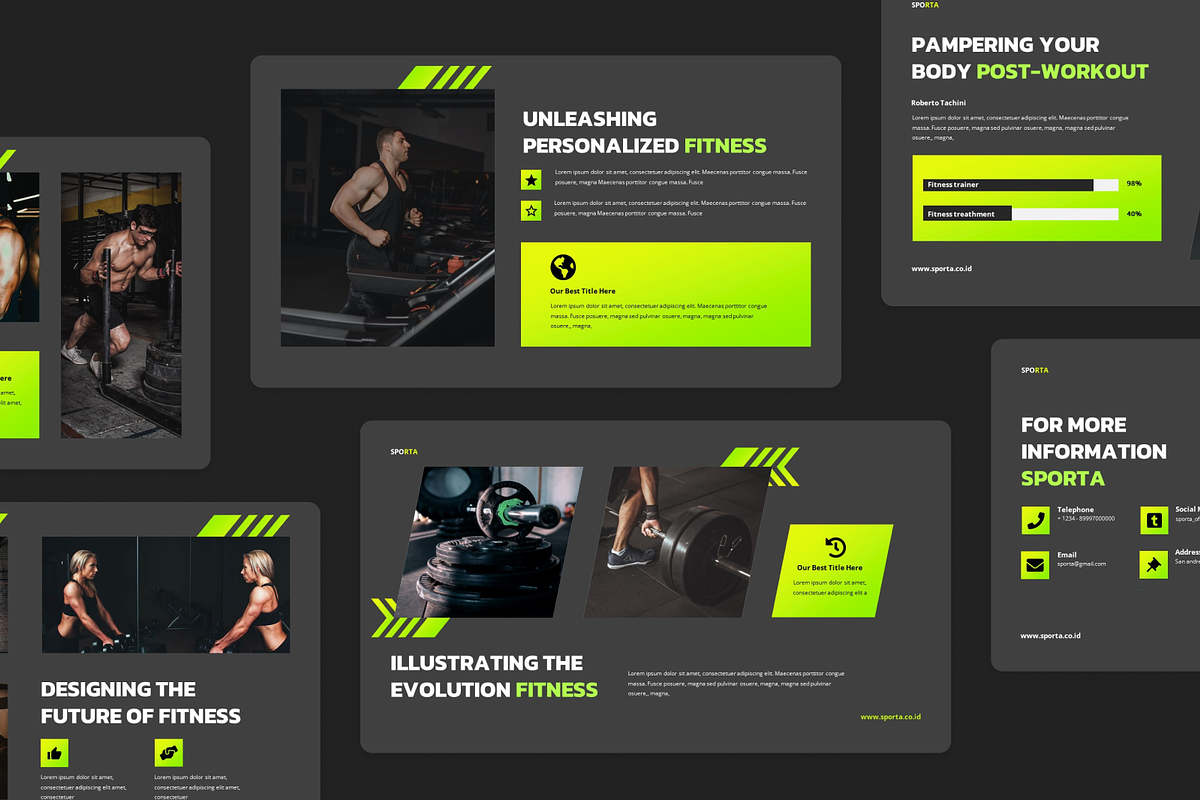 Sporta - Fitness & Gym Google Slide, a Presentation Template by Annora Studio (Photo 4 of 5)