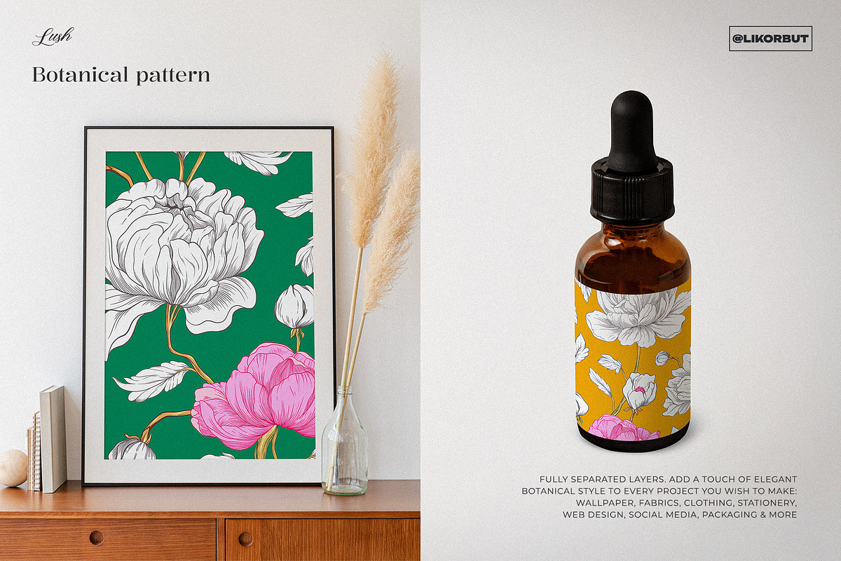 Elegant Bloom Luxury Pattern Design, a Pattern Graphic by likorbut (Photo 8 of 13)