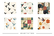 Hummingbird Retro Art Style Patterns, a Pattern Graphic by karenfoleyphoto (Thumbnail 8 of 11)