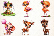 Adorable Animal World Clipart, an Illustration by DreamCafeArt (Thumbnail 4 of 8)