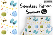 Summer seamless pattern Vol 01, a Pattern Graphic by RizkaNurfazrina (Thumbnail 1 of 7)