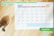 Calendario y Organizador 2026-2027., a Stationery Template by Padrinan (Thumbnail 1 of 4)