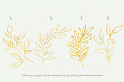 Gold Glitter Leaves Clipart, a Decorative Illustration by Minky Moo Creations (Thumbnail 3 of 17)