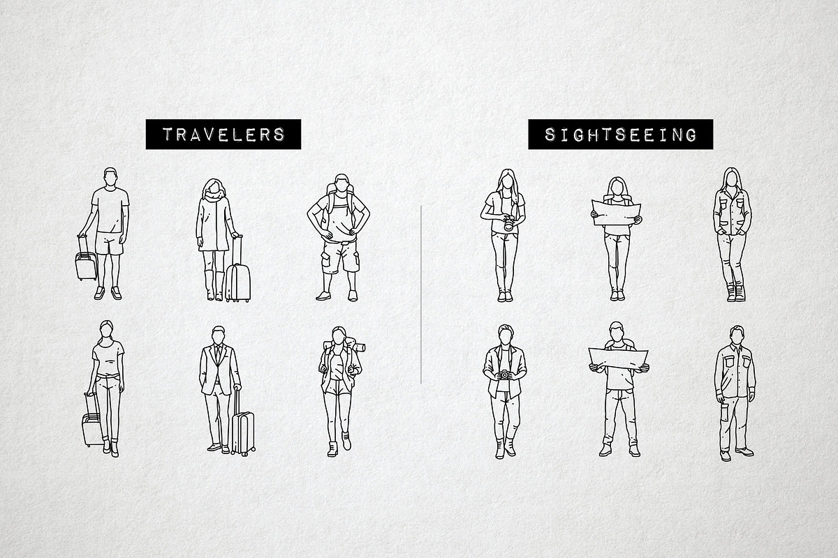 60 Travel Icons - Traveler Avatars, an Outline Icon by Hatch Design Workshop (Photo 8 of 10)