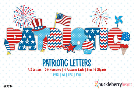Patriotic Alphabet Letters