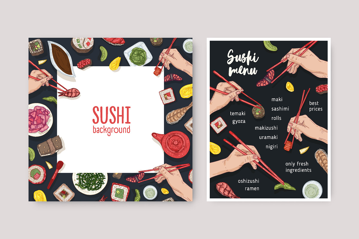 Sushi, hand drawn bundle, a Food Illustration by Good Studio (Photo 14 of 32)