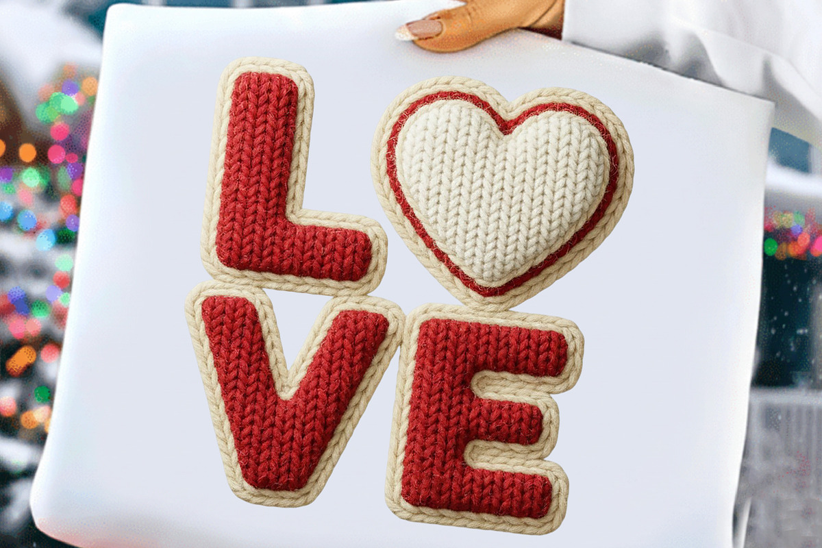 Yarn Crochet Love Valentines PNG, an Illustration by DreamCafeArt (Photo 7 of 8)