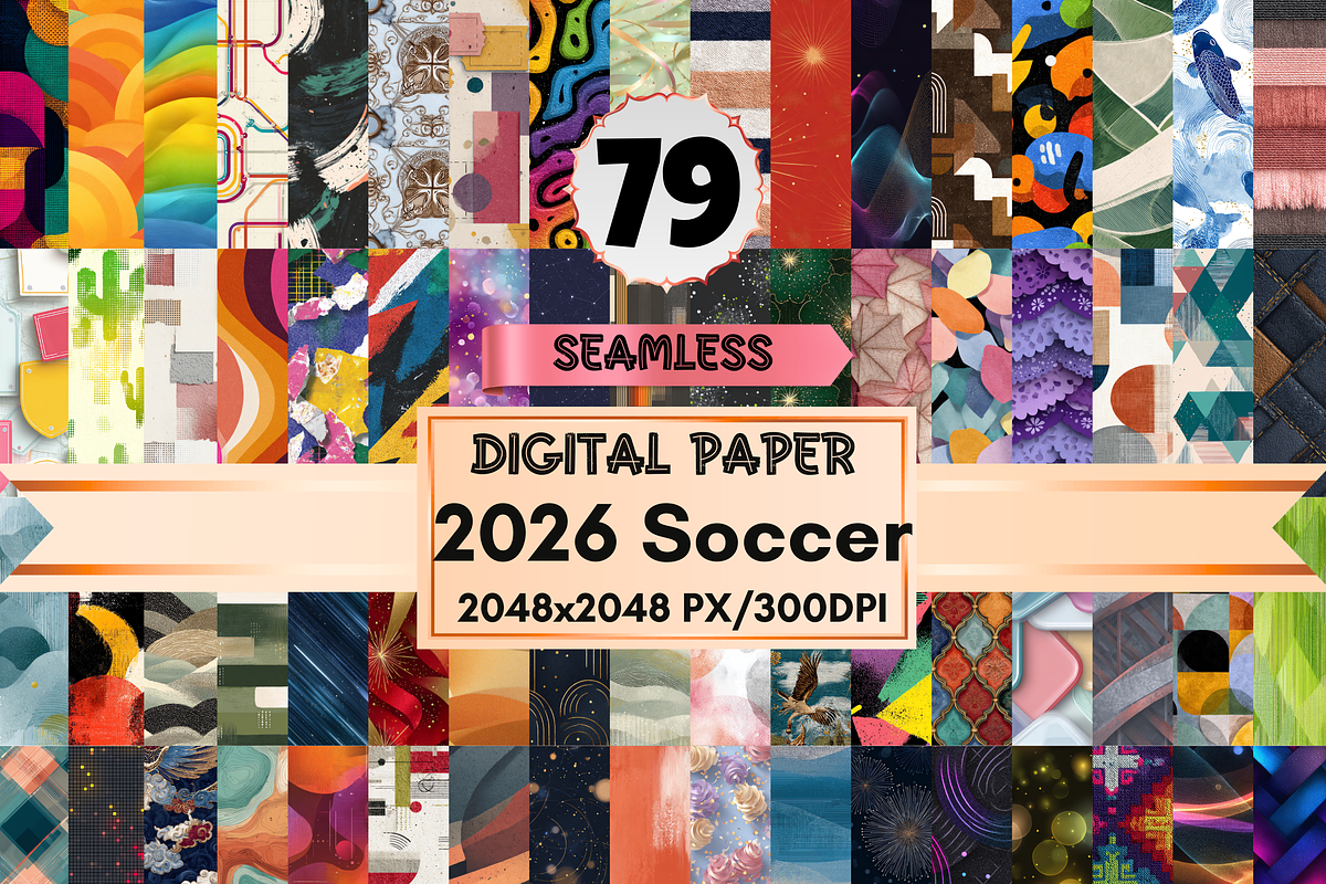 Seamless 2026 Soccer Digital Papers, a Background Graphic by LA Design (Photo 1 of 10)