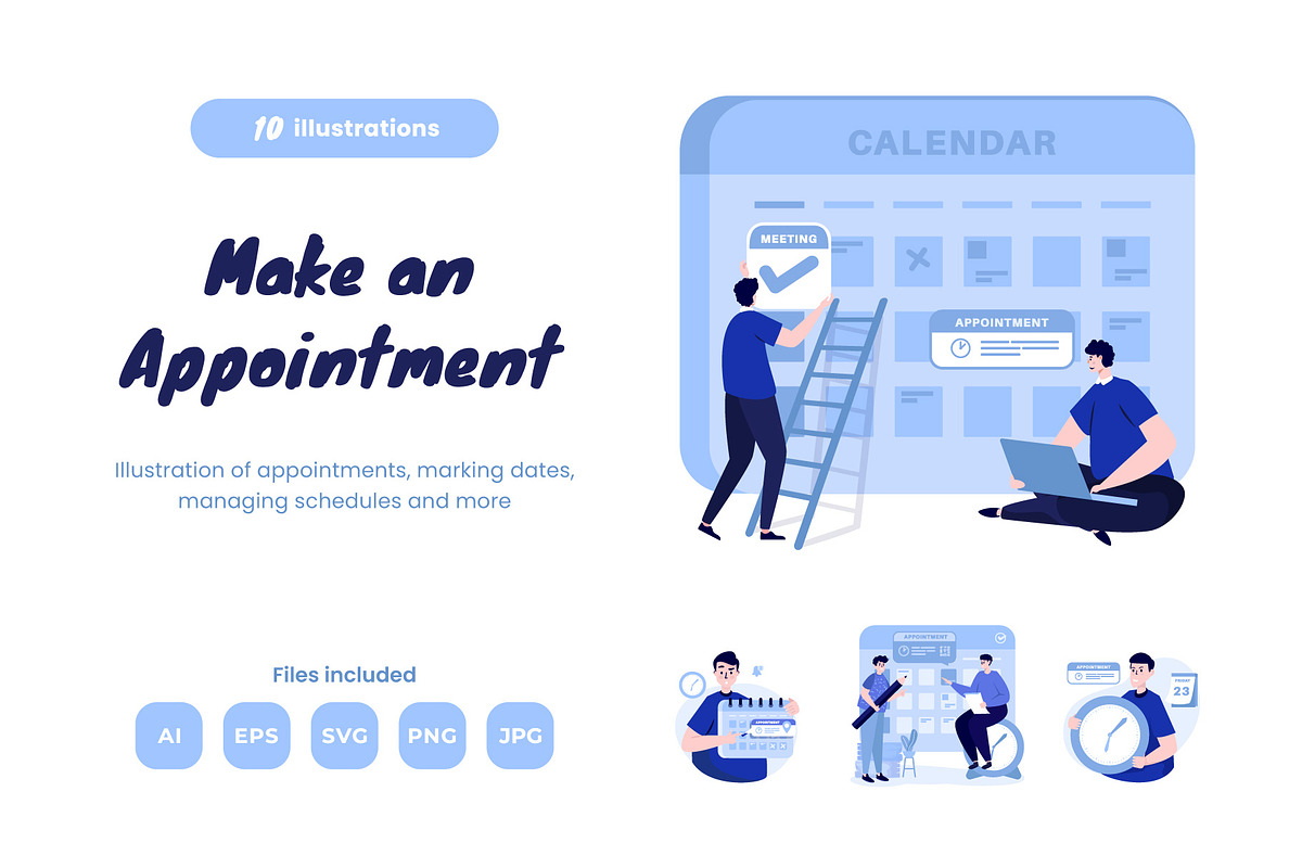 10 Business Appointment Illustration, a Work Illustration by Ilusiku Studio (Photo 1 of 5)