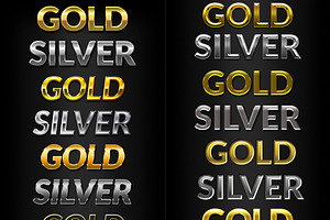 50 Gold & Silver Text Styles