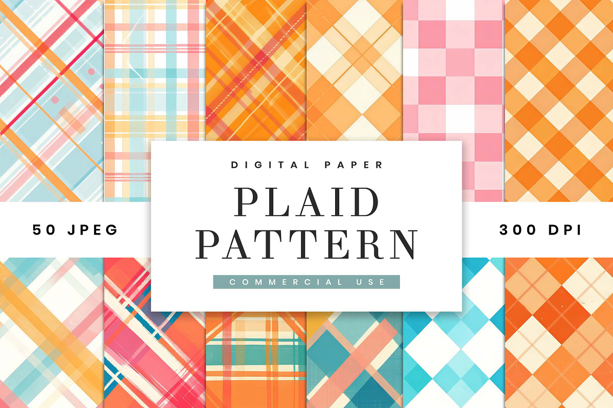 Plaid Digital Repeat Pattern, a Pattern Graphic by BusyDaydesign (Photo 1 of 9)
