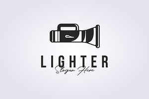 vintage style flashlight logo, a Branding & Logo Template by Lodzrov