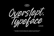OverSlept - Brush Script Typeface, a Script Font by Typeparties (Thumbnail 1 of 8)