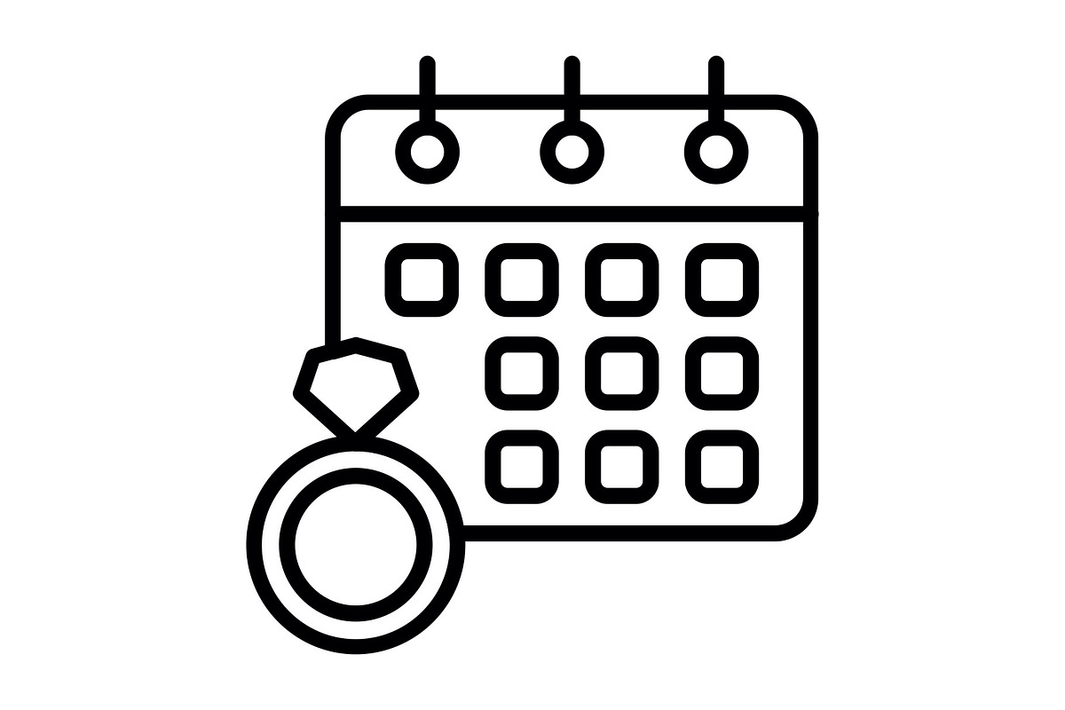 Wedding day Line Icon, an Icon by Pexelpy (Photo 1 of 2)