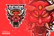 Demon Mascot Esport Logo, a Branding & Logo Template by prps.std (Thumbnail 1 of 3)