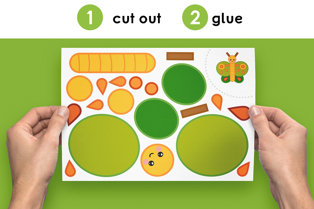 Cut and Glue Animal Kids Worksheets, an Education Illustration by Ksenya Savva (Photo 3 of 6)