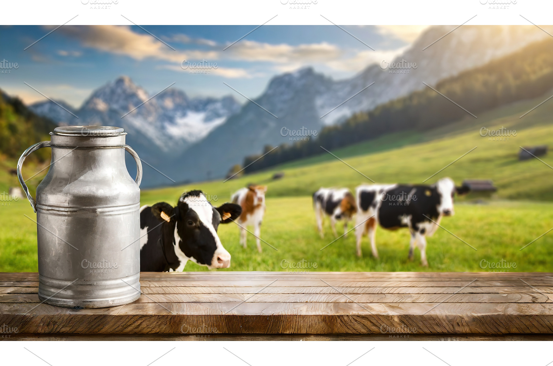 A serene rural landscape with cows, an Animal Photo by Igor Tichonow