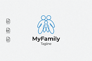 Family line Logo template, a Branding & Logo Template by Akdesain (Thumbnail 1 of 3)