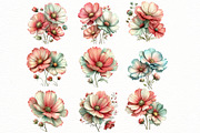 Whimsical Cosmos Flower Clipart, an Illustration by Designworld (Thumbnail 5 of 8)