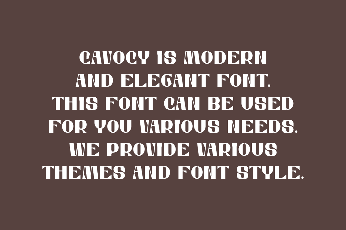 Cavocy - Luxury Bold, a Sans Serif Font by Iqsiart Studio (Photo 4 of 6)